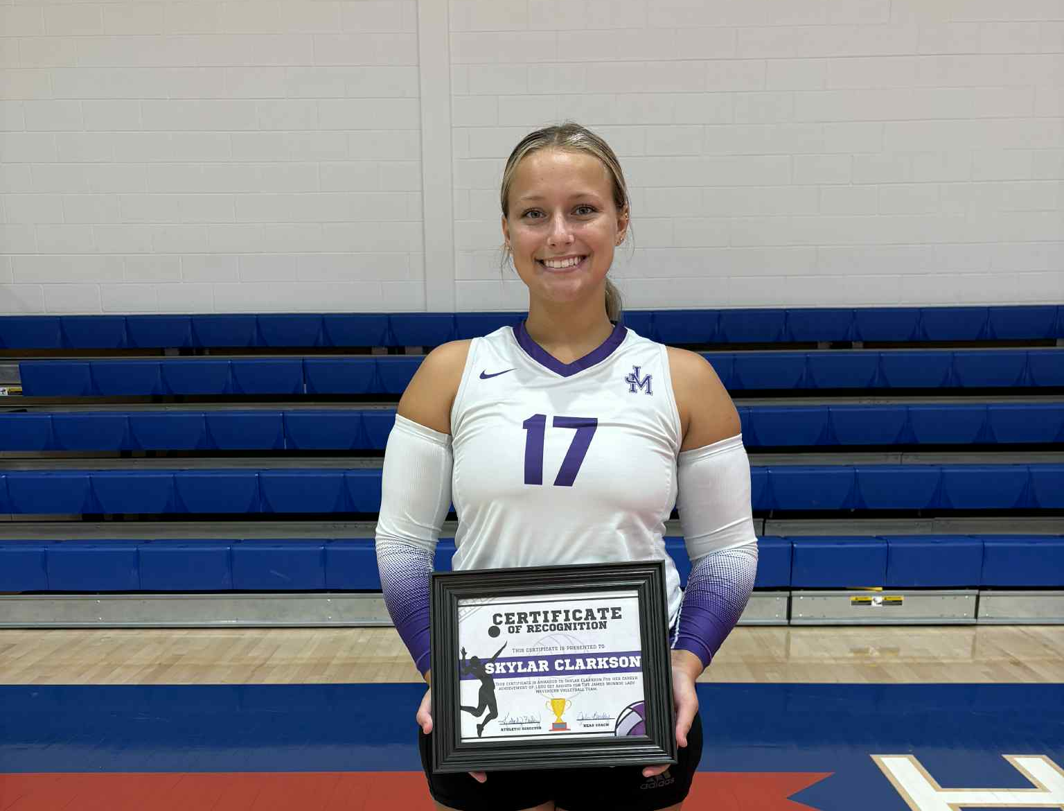 Prep Volleyball: Clarkson hits career milestone as James Monroe goes 1-2 at Hoover tri-match